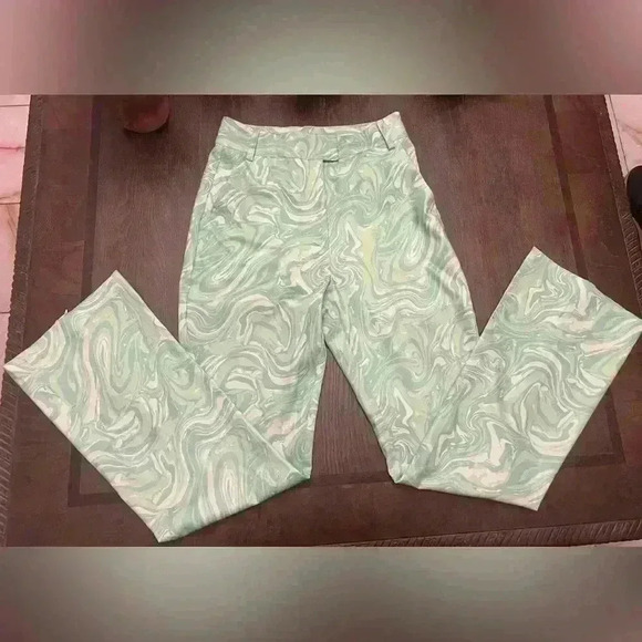 House of Sunny Paradise Pants 4 Hip Mod Wide Leg Pant Green from UK - Picture 3 of 8